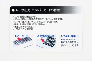 レーザー出力クリスパーカード(裏)